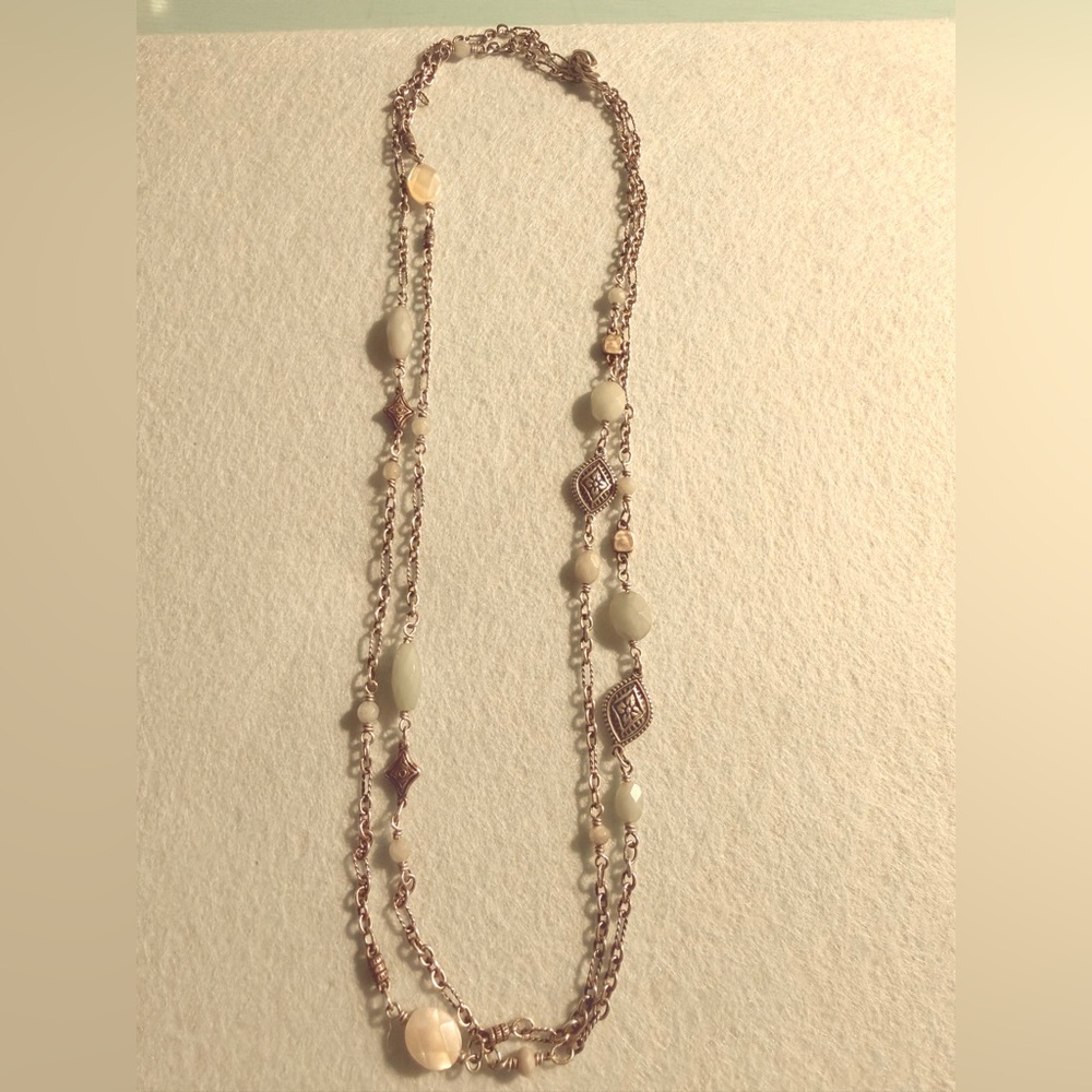 James Avery 42” Cream and Gold Multi-Chain Necklace